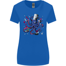 Octo Chef Funny Octopus Cook Cooking Womens Wider Cut T-Shirt Royal Blue