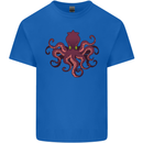 Octopus Cthulhu Kraken Squid Scuba Diving Mens Cotton T-Shirt Tee Top Royal Blue