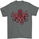 Octopus Cthulhu Kraken Squid Scuba Diving Mens T-Shirt 100% Cotton Charcoal