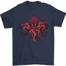 Octopus Cthulhu Kraken Squid Scuba Diving Mens T-Shirt 100% Cotton Navy Blue