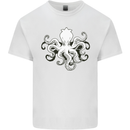Octopus Cthulhu Squid Kraken Scuba Diving Mens Cotton T-Shirt Tee Top White