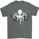 Octopus Cthulhu Squid Kraken Scuba Diving Mens T-Shirt 100% Cotton Charcoal