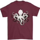 Octopus Cthulhu Squid Kraken Scuba Diving Mens T-Shirt 100% Cotton Maroon
