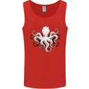 Octopus Cthulhu Squid Kraken Scuba Diving Mens Vest Tank Top Red
