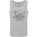 Octopus Ouline Mens Vest Tank Top Sports Grey