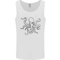 Octopus Ouline Mens Vest Tank Top White