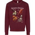 Octopus Species Scuba Diving Ocean Kids Sweatshirt Jumper Maroon