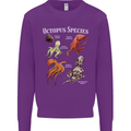 Octopus Species Scuba Diving Ocean Kids Sweatshirt Jumper Purple