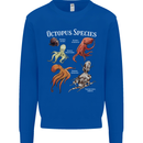 Octopus Species Scuba Diving Ocean Kids Sweatshirt Jumper Royal Blue