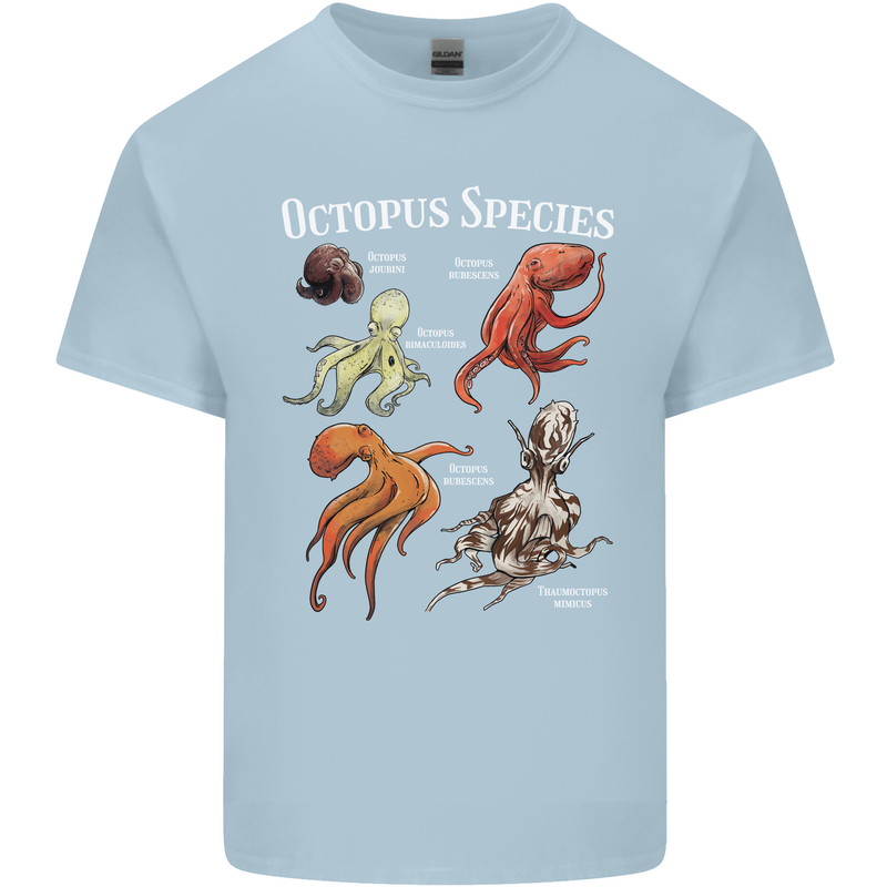 Octopus Species Scuba Diving Ocean Kids T-Shirt Childrens Light Blue
