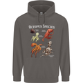 Octopus Species Scuba Diving Ocean Mens 80% Cotton Hoodie Charcoal