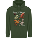 Octopus Species Scuba Diving Ocean Mens 80% Cotton Hoodie Forest Green