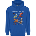 Octopus Species Scuba Diving Ocean Mens 80% Cotton Hoodie Royal Blue
