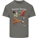 Octopus Species Scuba Diving Ocean Mens Cotton T-Shirt Tee Top Charcoal