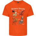 Octopus Species Scuba Diving Ocean Mens Cotton T-Shirt Tee Top Orange