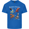 Octopus Species Scuba Diving Ocean Mens Cotton T-Shirt Tee Top Royal Blue