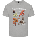 Octopus Species Scuba Diving Ocean Mens Cotton T-Shirt Tee Top Sports Grey