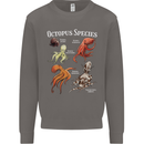 Octopus Species Scuba Diving Ocean Mens Sweatshirt Jumper Charcoal