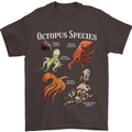 Octopus Species Scuba Diving Ocean Mens T-Shirt 100% Cotton Dark Chocolate
