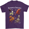 Octopus Species Scuba Diving Ocean Mens T-Shirt 100% Cotton Purple