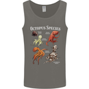 Octopus Species Scuba Diving Ocean Mens Vest Tank Top Charcoal