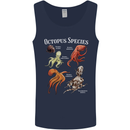 Octopus Species Scuba Diving Ocean Mens Vest Tank Top Navy Blue