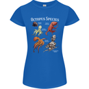 Octopus Species Scuba Diving Ocean Womens Petite Cut T-Shirt Royal Blue