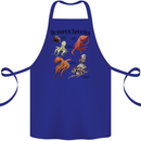 Octopus Species Sealife Scuba Diving Cotton Apron 100% Organic Royal Blue
