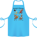 Octopus Species Sealife Scuba Diving Cotton Apron 100% Organic Turquoise