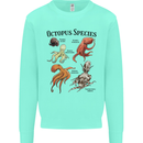 Octopus Species Sealife Scuba Diving Kids Sweatshirt Jumper Peppermint