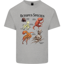 Octopus Species Sealife Scuba Diving Kids T-Shirt Childrens Sports Grey