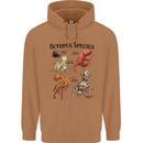 Octopus Species Sealife Scuba Diving Mens 80% Cotton Hoodie Caramel Latte