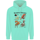 Octopus Species Sealife Scuba Diving Mens 80% Cotton Hoodie Peppermint