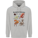 Octopus Species Sealife Scuba Diving Mens 80% Cotton Hoodie Sports Grey