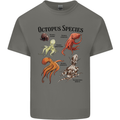 Octopus Species Sealife Scuba Diving Mens Cotton T-Shirt Tee Top Charcoal