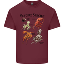 Octopus Species Sealife Scuba Diving Mens Cotton T-Shirt Tee Top Maroon