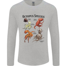Octopus Species Sealife Scuba Diving Mens Long Sleeve T-Shirt Sports Grey