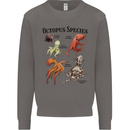 Octopus Species Sealife Scuba Diving Mens Sweatshirt Jumper Charcoal