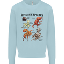 Octopus Species Sealife Scuba Diving Mens Sweatshirt Jumper Light Blue