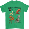 Octopus Species Sealife Scuba Diving Mens T-Shirt 100% Cotton Irish Green