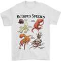Octopus Species Sealife Scuba Diving Mens T-Shirt 100% Cotton White