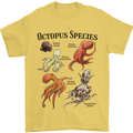 Octopus Species Sealife Scuba Diving Mens T-Shirt 100% Cotton Yellow
