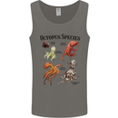 Octopus Species Sealife Scuba Diving Mens Vest Tank Top Charcoal