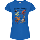 Octopus Species Sealife Scuba Diving Womens Petite Cut T-Shirt Royal Blue
