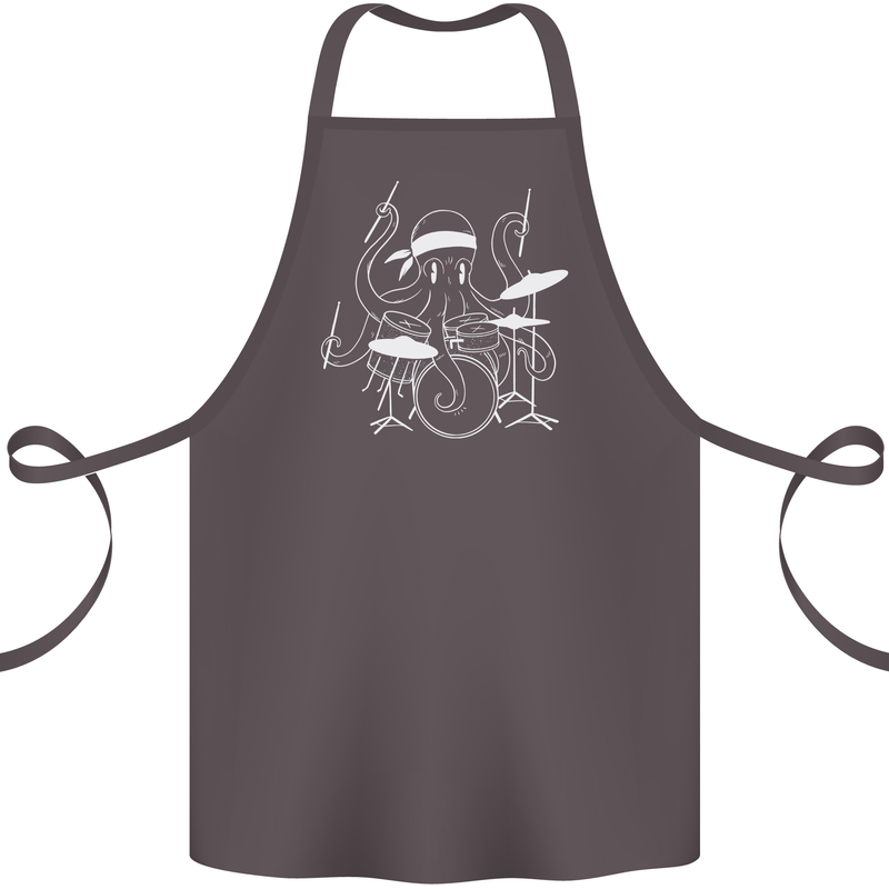 Octoput Drummer Rock Band Drumming Drum Cotton Apron 100% Organic Dark Grey