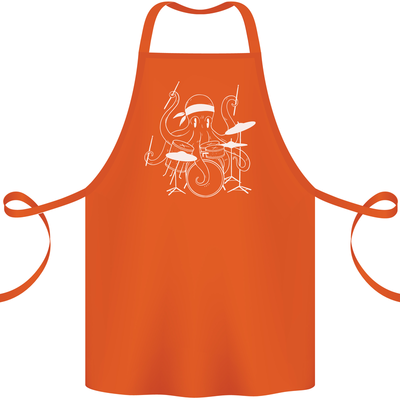 Octoput Drummer Rock Band Drumming Drum Cotton Apron 100% Organic Orange