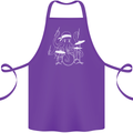 Octoput Drummer Rock Band Drumming Drum Cotton Apron 100% Organic Purple