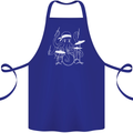 Octoput Drummer Rock Band Drumming Drum Cotton Apron 100% Organic Royal Blue