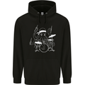 Octoput Drummer Rock Band Drumming Drum Mens 80% Cotton Hoodie Black