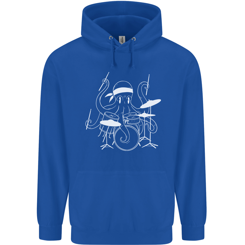 Octoput Drummer Rock Band Drumming Drum Mens 80% Cotton Hoodie Royal Blue